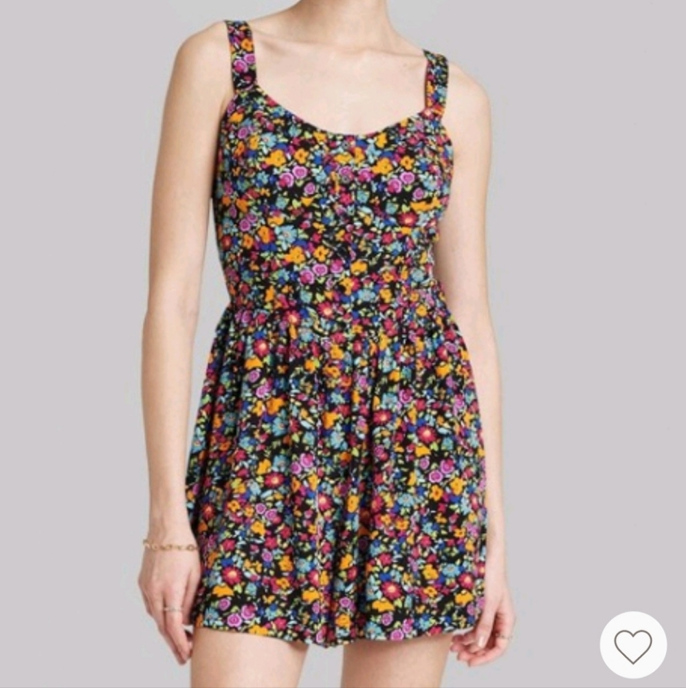 Wild Fable floral romper XS flowers dress BNWT